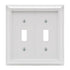 Amerelle Deerfield 2-Toggle White Wall Plate