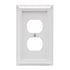 Amerelle Deerfield 1-Duplex White Outlet Wall Plate