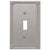 Amerelle Imperial 1-Toggle Bead Brushed Nickel Wall Plate