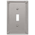 Amerelle Imperial 1-Toggle Bead Brushed Nickel Wall Plate