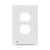 Westek LumiCover White Core Classic Duplex Outlet Nightlight Wall Plate