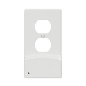 Westek LumiCover USB White Classic Duplex Outlet Nightlight Wall Plate
