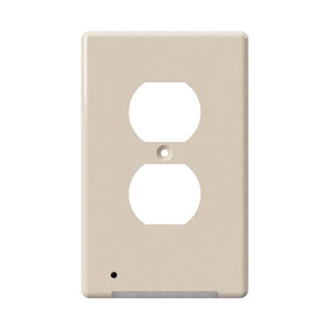 Westek LumiCover Light Almond Core Classic Duplex Outlet Nightlight Wall Plate