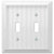 Amerelle Cottage 2-Toggle White Wall Plate
