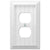 Amerelle Cottage 1-Duplex White Outlet Wall Plate