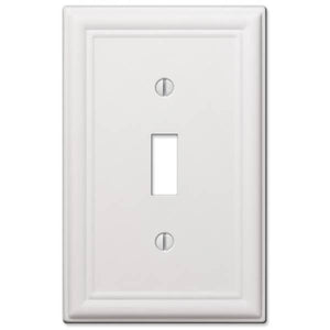 Amerelle Chelsea 1-Toggle White Wall Plate