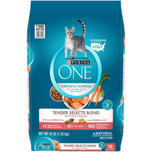 Purina One 16 lb Tender Select Salmon Cat Food