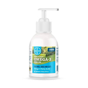 Bayer 4 fl. oz. Free Form Liquid Omega-3 Fish Oil Liquid pump Supplement for Small Dogs and Cats