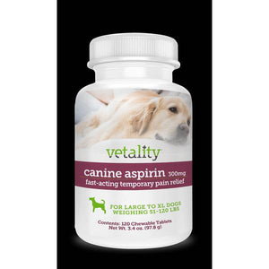 Vetality 120-Count Canine Aspirin for Larger-XL Dogs 51-120 lbs