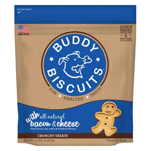 Buddy Biscuits 3.5 lb Whole Grain Oven Baked Bacon & Cheese Treats