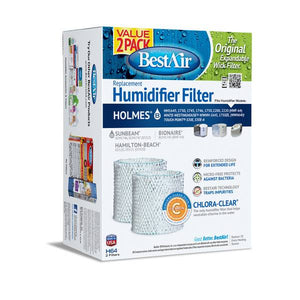 BestAir H64 Humidifier Replacement Wick Filter for Holmes Models 7.2" x 2.4" x 9.6"