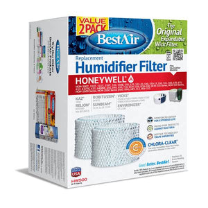 BestAir HW500 Humidifier Replacement Wick Filter for Honeywell Models 6.4" x 2.8" x 8.6"