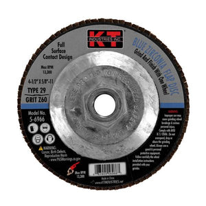 K-T Industries 4-1/2 x 5/8"-11" Type 29 Grit Z60 Flap Disc