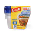 Glad 24 oz 5-Count GladWare Medium Rectangle Soup/Salad Container