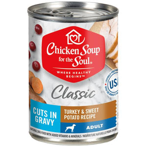 Chicken Soup 13 oz Classic Cuts in Gravy Turkey and Sweet Potato Recipe