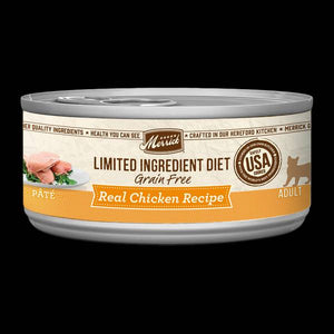 Merrick 5 oz Limited Ingredient Diet Grain Free Real Chicken Pate Recipe Canned Cat Food