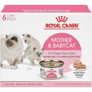 Royal Canin 6-Pack 3 oz Feline Health Nutrition Mother & Babycat Ultra Soft Mousse in Sauce Canned Cat Food