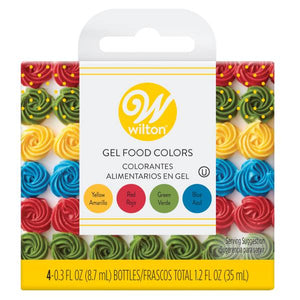 Wilton Red, Yellow, Green and Blue Gel Food Color Set