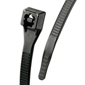 Calterm 50lb 100-Pack 8" Xtreme Black Cable Ties