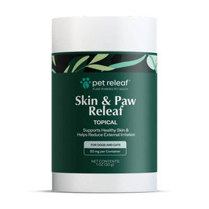 Pet Releaf 1 oz 50mg Skin and Paw Releaf Topical Ointment