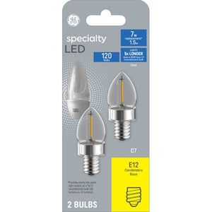 GE Specialty LED 7-Watt EQ 3-in C7 Soft White Night Light (2-Pack)