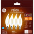 GE Relax 40-Watt EQ CAM Soft White Dimmable Candle Light Bulb 4-Pack