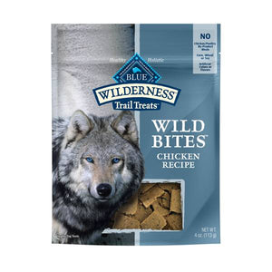 Blue Buffalo Wilderness 4 oz Wild Bites High Protein Grain Free Soft-Moist Dog Treats,