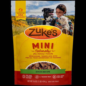 Zuke's 16 oz Mini Naturals Training Dog Treats Duck Recipe