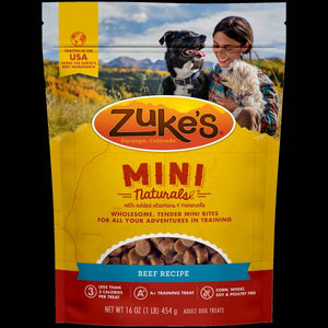 Zuke's 16 oz Mini Naturals Training Dog Treats Beef Recipe
