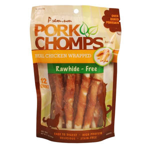 Pork Chomps 5" Mini Twists Wrapped with Real Chicken