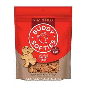 Buddy Biscuits 5 oz Softies Grain Free Soft & Chewy Treats with Grilled Beef