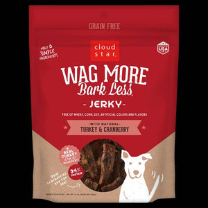 Wag More Bark Less 10 oz Jerky with Turkey & Cranberry