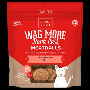 Wag More Bark Less 14 oz Meatballs with Beef