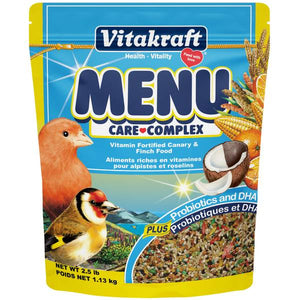 Vitakraft Pet Products 2.5 lb Menu Vitamin Fortified Canary & Finch Food
