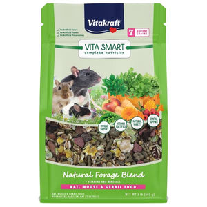 Vitakraft Pet Products 2 lb Vita Smart Natural Forage Blend Rat, Mouse, and Gerbil Food