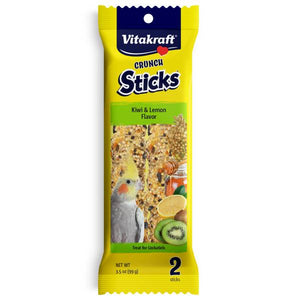 Vitakraft Pet Products 3.5 oz Crunch Sticks Kiwi & Lemon Flavor Cockatiel Treats