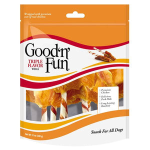 Good 'n' Fun 12 oz Triple Flavor Wings Dog Treats