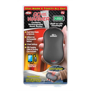 Go Warmer Cordless Rechargeable Hand Heater with Flashlight
