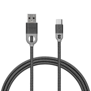 Lifeworks iHome 6' Double Injected Nylon Braided Dual Strain Braided USB Type-C Charge & Sync Cable