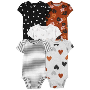 Carter's Infant Girl's 5-Pack Short-Sleeve Bodysuits