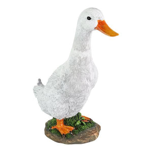 Exhart 12.5" White Duck Statue