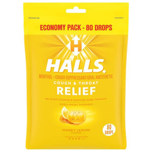 Halls Honey Lemon Cough Drops