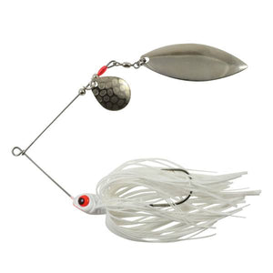Northland Fishing Tackle 1/4 oz REED-RUNNERClassic Tandem Spinnerbait White Shad