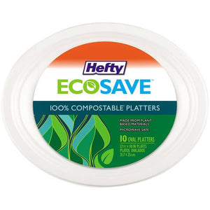Hefty 10-Count EcoSave Large Oval Platters