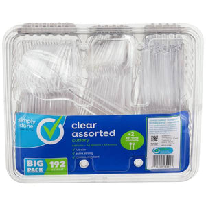 Simply Done Clear Assorted Cutlery