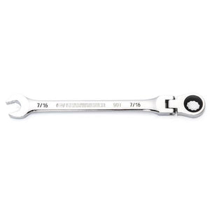 GearWrench 7/16" 12 Point Flex-Head Ratcheting Wrench