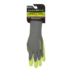 Flexzilla Crinkle Latex Dip Gloves-L