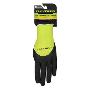 Flexzilla 3/4 Crinkle Latex Dip Gloves-M