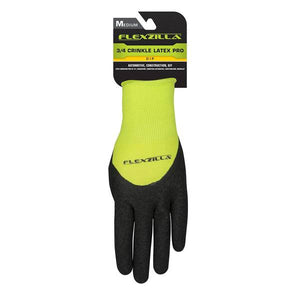 Flexzilla 3/4 Crinkle Latex Dip Gloves-XL