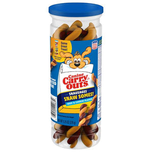 Canine Carry Outs 9.75 Ounces Snausages Snaw Somes! Beef and Cheese Flavor Dog Treats